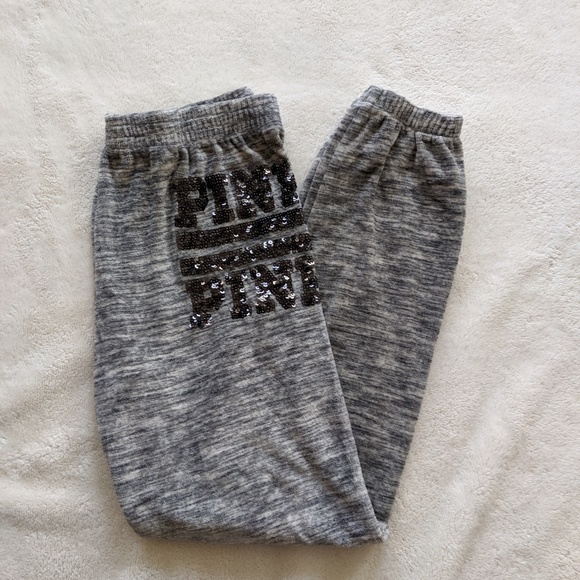 PINK fleece sweatpants - Picture 1 of 3